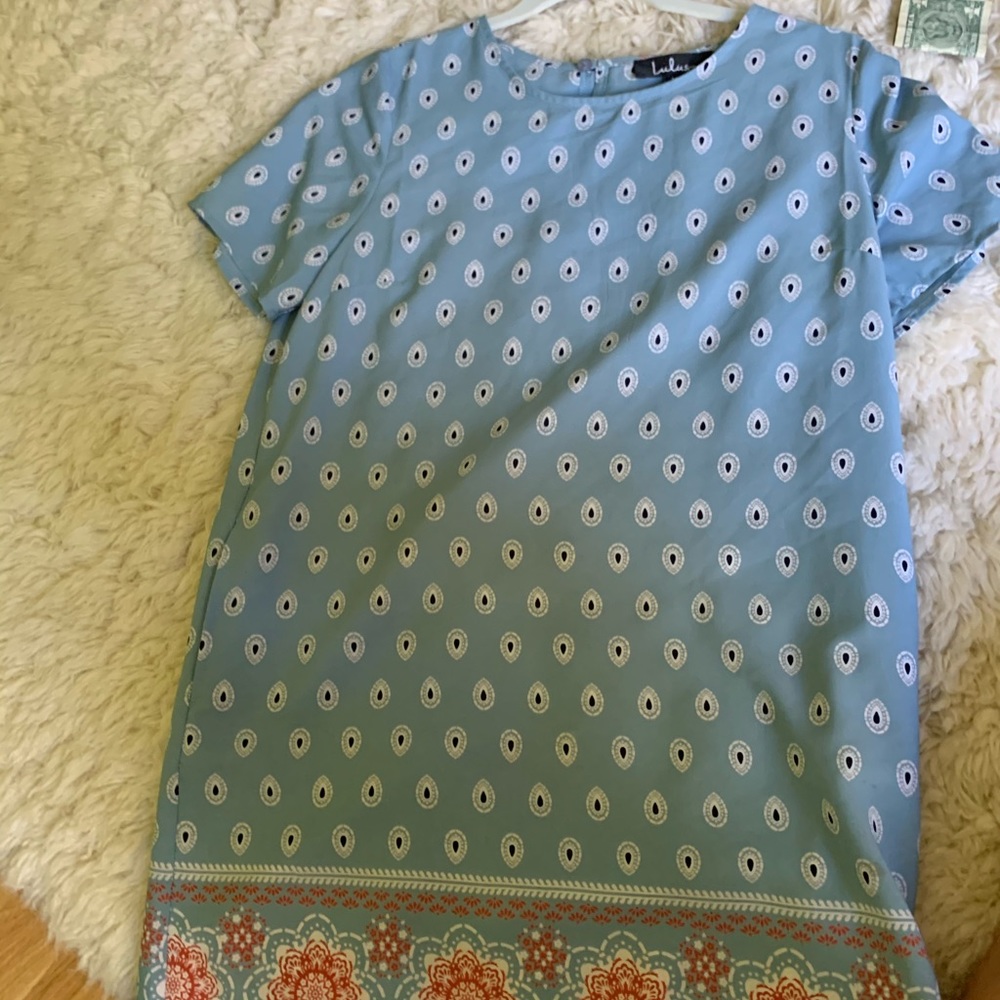 Modest blue dress